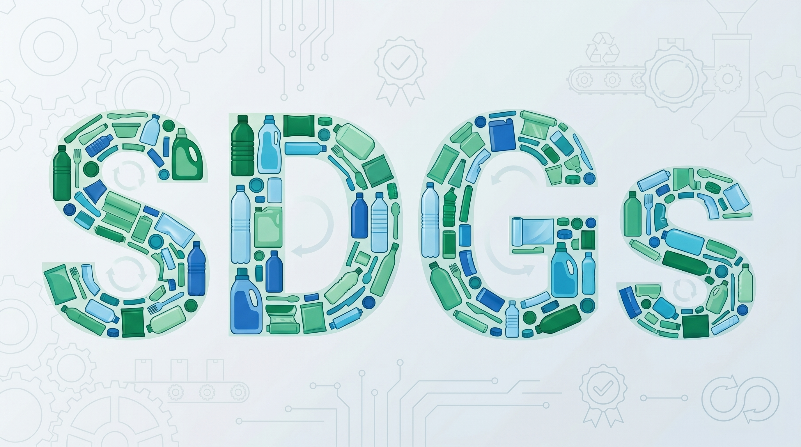 Modern recycling facility under a clear blue sky